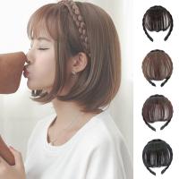 【CW】 New Twist Headband With Bangs Hair Artificial Wig The Rim Band Accessories