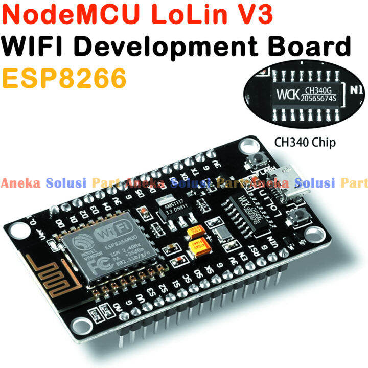 NodeMcu ESP8266 LoLin V3 Lua CH340 WiFi Development Board IoT Module ...