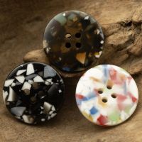 Baroque Style NEW Polyester Buttons For Casual Clothing SOJO Original DIY Craft Supplies Special Marble Texture Sewing Haberdashery