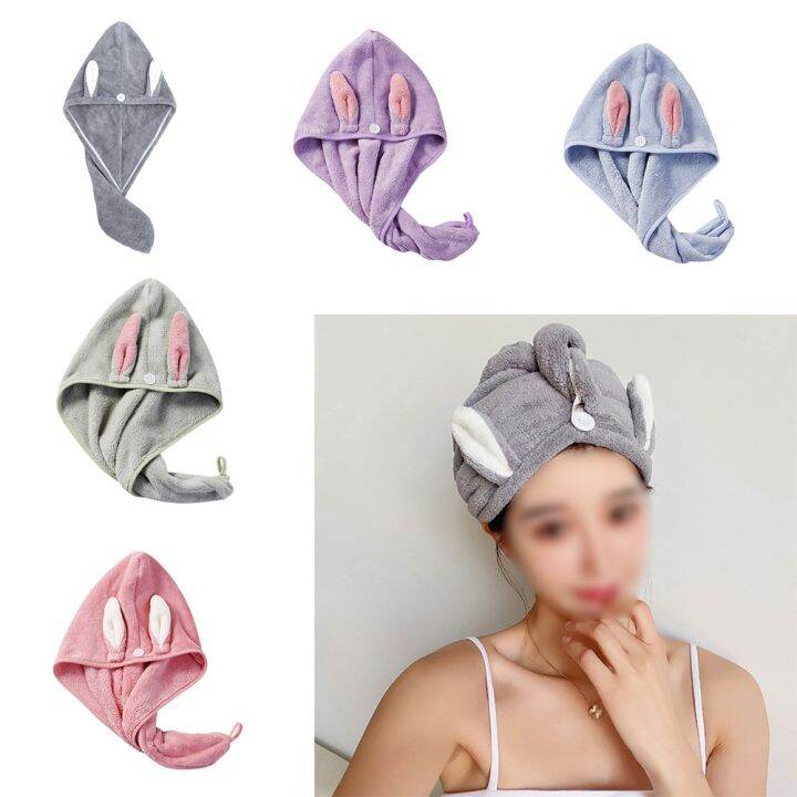 hotx-cw-brand-new-dry-hair-hat-cap-drying-with-elastic-wrap-dryer-turban-fast