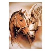 Animal Horse Printed 11CT Cross Stitch DIY Embroidery Complete Kit DMC Threads Sewing Knitting Handmade Craft For Adults Magic