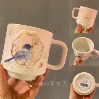 Starbuck Official Store Starbuck Cup 2022 Cherry Blossom Series Mug Bird Cherry Style Ceramic Cup Pink Chinese Fengshui Cup Starbuck Tumbler Starbuck Mug