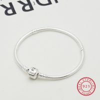 925 Sterling Silver Snake Chain DIY Charm Bracelet for Women Gift Ewelry with Pandora Bracelets for Women