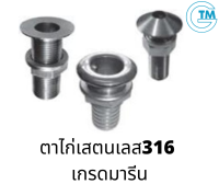 ตาไก่สเตนเลส เสตนเลส316 - THROUGH HULL STAINLESS STEEL 316SS