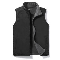 2021Men 2021 Autumn New Thick Sleeveless Vest Jacket WaistCoat Mens Winter Casual Warm Vests Sleeveless Outwear Fleece Jacket 5XL