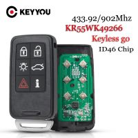 KEYYOU กุญแจรถยนต์รีโมท KR55WK49266 6ปุ่ม433/434/902Mhz สำหรับวอลโว่ S80 S60 V40 V60 V70 XC60 XC70อัจฉริยะไร้กุญแจอัตโนมัติ2007-2016