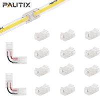 Pautix 14ชิ้น2pin 8มม. Smd 2835 5050แถบ Led Cob ชุดคอนเนคเตอร์บัดกรีไม่มีขั้วรูปตัว L ตัวเชื่อมต่อหัวมุม