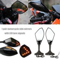 evomosa Motorcycle Led Turn Signals Mirrors for Hyosung GT650R Yamaha YZF 600 R6 R6s FZ1 FAZER Honda RC51 Suzuki GSXR600 Ducati