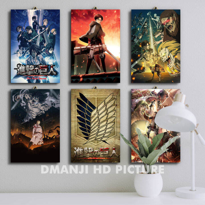 15-79 HIASAN DINDING ATTACK ON TITAN / POSTER ANIME KAYU ATTACK ON