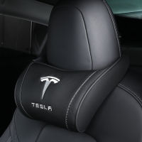 For Tesla Model S Model X Model 3 Pillow Leather Styling Memory Soft Comfortable Car Seat Headrest Neck Pillow Cushion Protect