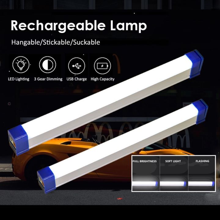 17cm-52cm Led Tube 30w/60w/80w Portable Usb Rechargeable Emergency Light  Outdoor Lighting Camping Lamp