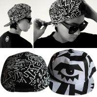 【Hot Sale】 Wholesale spring and summer Korean version of the trendy creative graffiti eyes hip-hop flat brim cap men women outdoor peaked baseball