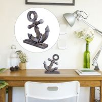 Boat Anchor Statues House Gifts Anchor Wall Decor Home Accessories Ship Anchor Model Ornament Vintage Captains Wheel Decor