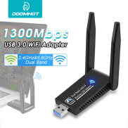 DoomHot Bộ Chuyển Đổi WiFi USB Bộ Thu Ngoài Mạng Không Dây 1300 2.4 GHz