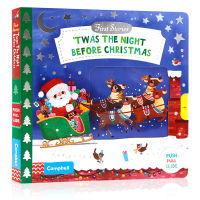 Original English picture book Twas the night before Christmas first stories series operating mechanism Book Christmas Eve push-pull sliding Christmas theme picture book enlightenment for children aged 2-6