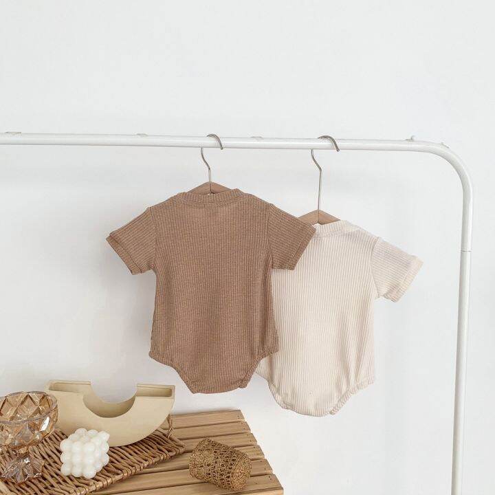 baby-romper-cotton-casual-style-simple-short-sleeve-baby-bodysuit-jumpsuit-baby-clothes