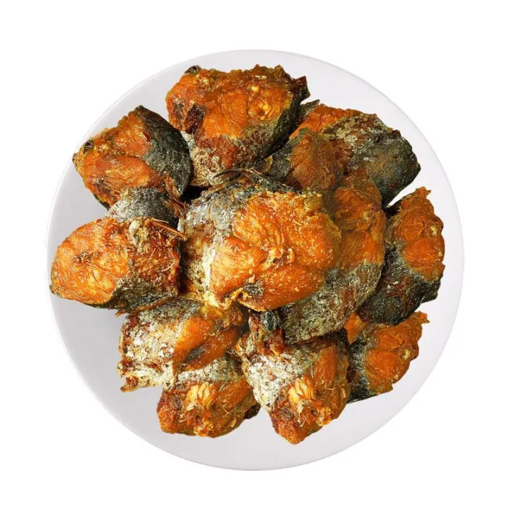 Smoked Spanish mackerel readytoeat fish cubes cooked small fish dried