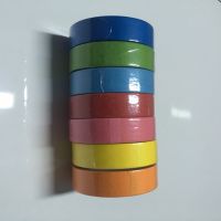 TPS Green Tape เทปกระดาษกาวย่นสี ขนาดหน้ากว้าง 1 นิ้ว ยาว 20 หลา คละ 8 สี (เขียว,ฟ้า,เหลือง,ส้ม,ชมพู,แดง,ดำ และน้ำเงิน) บรรจุ 8 ม้วนต่อแพ็ค