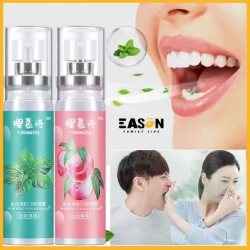 1 / 2pcs Spray buccal Portable Menthe naturelle Breath Mist