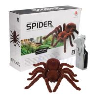 ของขวัญเด็กรีโมทคอนลน่ากลัว Creepy Soft Plush Spider อินฟราเรด RC Tarantula Toy2023