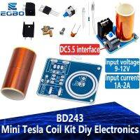 1PCS BD243 Mini Tesla Coil ชุด อุปกรณ์ประกอบฉากวิเศษ DIY ชิ้นส่วนไฟเปล่าเทคโนโลยี Diy Electronics BD243C