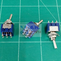 สวิทช์ โยก สลับ Miniature Toggle Switch 6 ขา 6P 6A 125V MTS-202 MTS-203 #MTS 6P (1 ตัว)