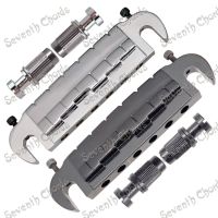 WK-A Set Big type Wraparound Compensated  6 String Bridge Tailpiece for  LP Guitar -  - Chrome - Black for choose