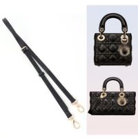 suitable for DIOR¯ Princess Diana Bag Shoulder Strap Adjustable Black Leather Bag Strap Messenger Bag Strap Replacement Strap Single Shoulder Strap