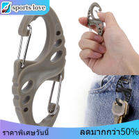 【ลดราคา】Carabiner 5 ชิ้น S รูปร่างภูเขากลางแจ้งหัวเข็มขัดพลาสติกเหล็ก C arabiner ตะขอแขวน