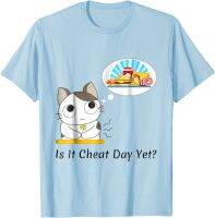 Is It Cheat Day Yet? Unisex Kitten Cat Lover Workout T-Shirt Group Cotton Men Tops &amp; Tees Custom Company Top T-shirts