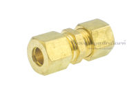 ข้อต่อตรงตาไก่ทองเหลือง (เสียบสาย x เสียบสาย) ขนาด 4 6 8 10 12 14 16 18 Brass, Ferrule Compression Fitting (Tube x Tube)