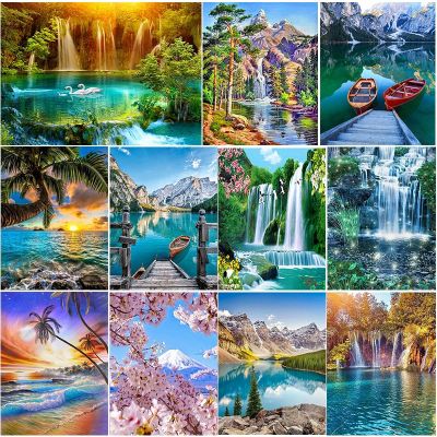 Full Round Drill 5D Diamond Painting Landscape Diamond Mosaic DIY Diamond Embroidery Picture Rhinestone Home Decoration Gift