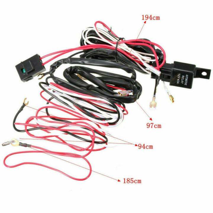 universal-blue-led-fog-light-driving-lamp-wiring-harness-fuse-switch-12v-40a-relay-wiring-harness-kit-300-watt-load-capacity