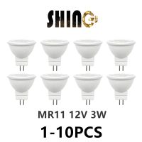 [Qingxin fabrics] 1-10ชิ้น/ล็อตประหยัดพลังงานได้เฉพาะจุด MR11 AC DC 12V 3W 3000K-6000K หลอดไฟ LED สำหรับตกแต่งบ้านหลอดไฟฮาโลเจน20W 25W