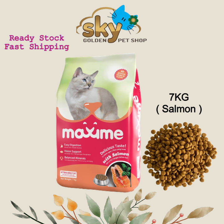 Maxime Salmon Flavour Kitten & Adult Dry Cat Food 7KG Lazada