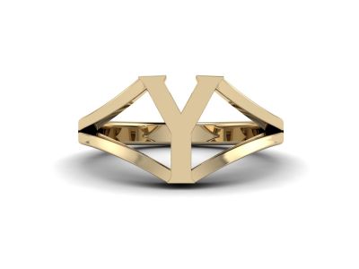 แหวนตัวอักษร Y ทองคำ 14KT