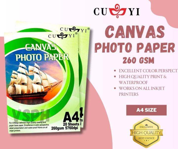 CUYI CANVAS PHOTO PAPER A4 by VSPH Lazada PH