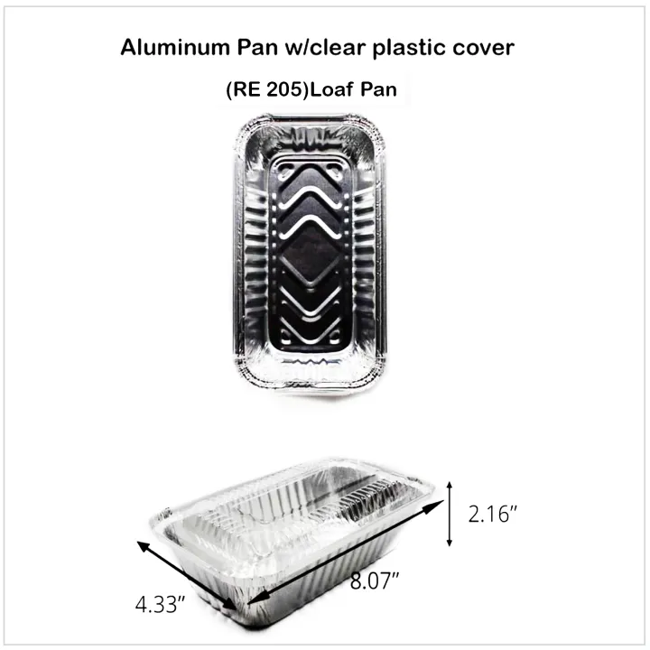 Aluminum Foil Tray with lid(LOAF PAN) Food Grade 10,20,30,40pcs.(RE205