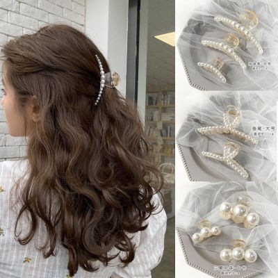 Ruoshui 1pc 47 Styles Elegant Pearl Hair Claws Woman Hairpin Hair Accessories Girl Hair Crab Headwear Hairgrip Fashion Barrettes