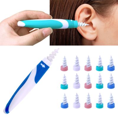 【YF】 16pcs  Ear Wax Cleaner Silicone Set Swab Removal Cleaning Sticks
