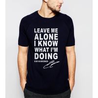 Personality T Shirts Leave Me Alone, I Know What IM Doing Letters Summer 100% Cotton Casual Streetwear T-Shirt 8 Color  W7S0