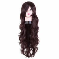 Black Wig Fei-Show Synthetic Heat Resistant Carnival Long Curly Hair Female Women Party Halloween Costume Cosplay Hairpiece