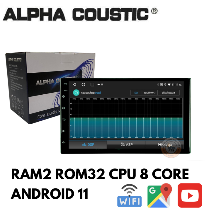 alpha-coustic-ram2-rom32-cpu8-coreจอแอนดรอย-7นิ้ว-เครื่องเสียงติดรถยนต์ระบบแอนดรอย-แยก2หน้าจอได้