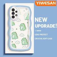 YIWESAN เคสปลอกสำหรับ Samsung A13กาแลคซี A04s 5G ลายการ์ตูนน้อยน่ารักไดโนเสาร์สีสันสดใสเคสโทรศัพท์แบบใสนิ่มแฟชั่นกันกระแทกเคสโปร่งใสป้องกันเลนส์กล้อง