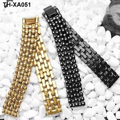 ⌚✥ (Alternative) supply of universal stainless steel buckle watch strap suitable for various straps five-bead gold strap