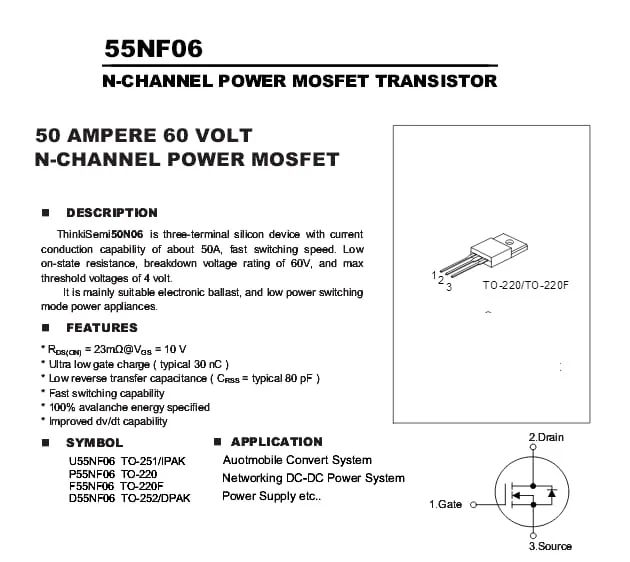 Stp55nf06 p55nf06 mosfet transistor | Lazada Indonesia