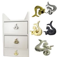♠ Retro Furniture Handle Drawer Knob Cabinet Door Handle Furniture Handware Mermaid-shaped Cupboard Wardrobe Antique Pull Handles