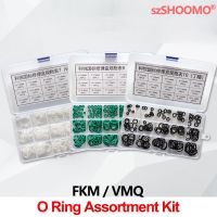 VMQ Silicone Rubber O Ring Gasket Assortment Kits FKM Fluororubber O Ring Sealing Washer Set for Car Repair Air Gas Connections