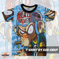 SnapCat SK008 เสื้อยืดเด็ก4-10ปี พิมพ์ลาย ลายลิง Graphic