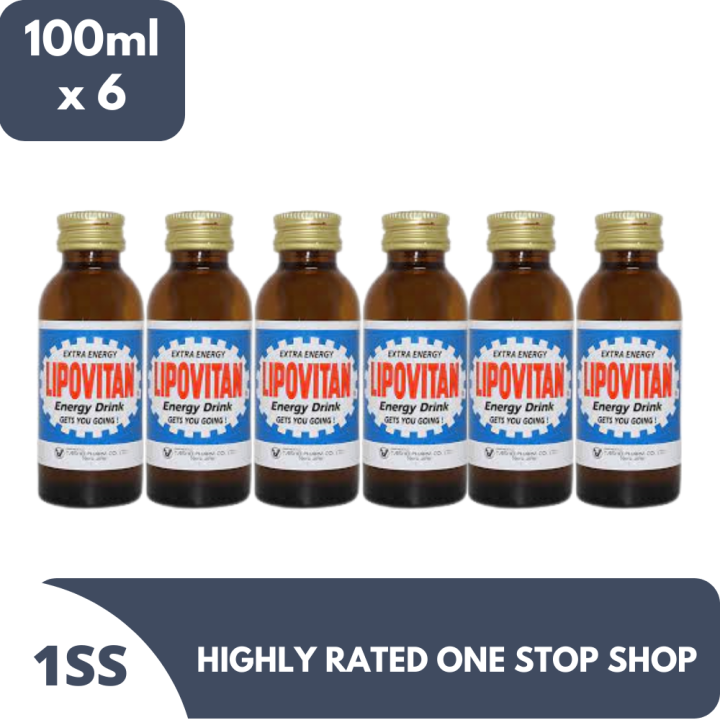 Lipovitan Regular Energy Drink 100ml x 6 | Lazada PH